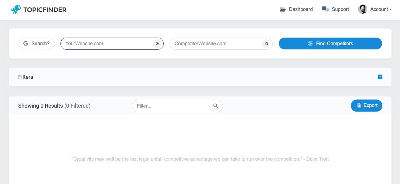 Creating Your First Report - Topicfinder