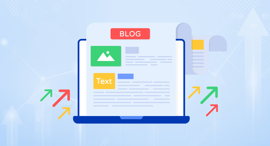 Bar chart showing blog post traffic comparison