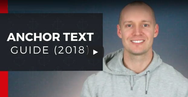 Person writing anchor text for guest post