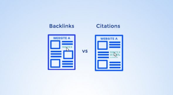Hyperlinks and citations comparison diagram illustration