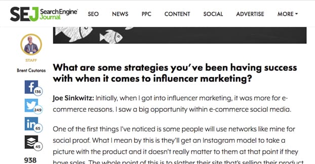 Blogger reaching out to website owners online