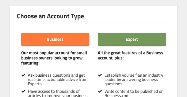 Business.com website guest post submission page