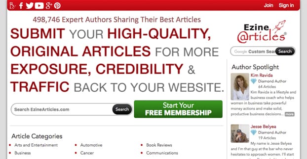 Person searching for guest blogging websites online