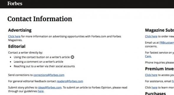 Forbes magazine cover on newsstand