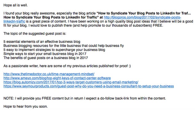 Guest posts hurting website search rankings