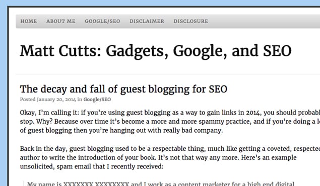 Guest posting risks damaging website search rankings