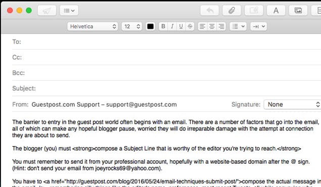 Person sending formatted document to editor