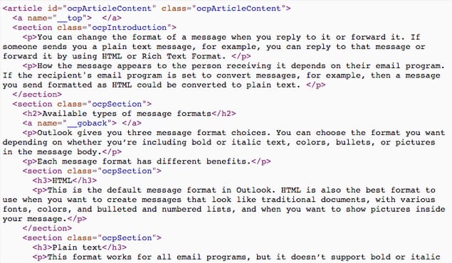 Person sending formatted document to editor
