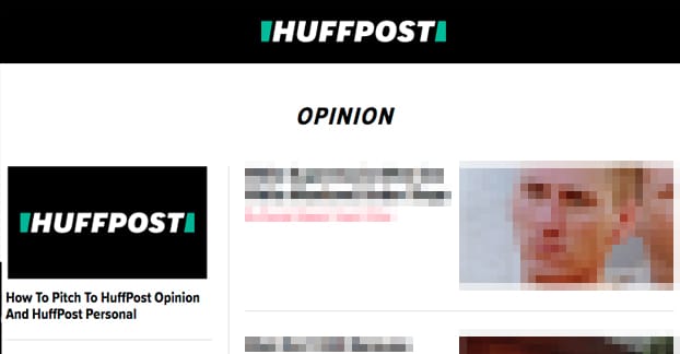 Huffington Post website on a screen