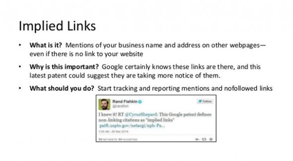 Comparison chart of links versus citations