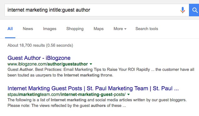 Person searching for guest post opportunities online