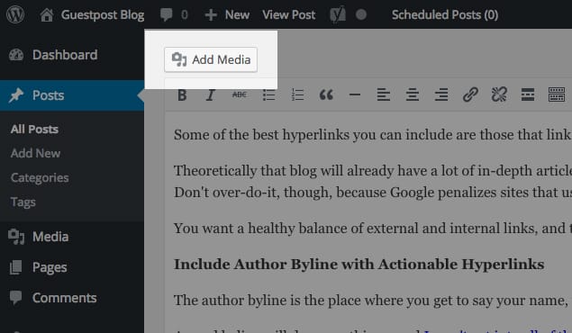 Guest post guidelines checklist on paper