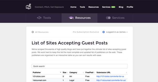 Person submitting guest post to educational website