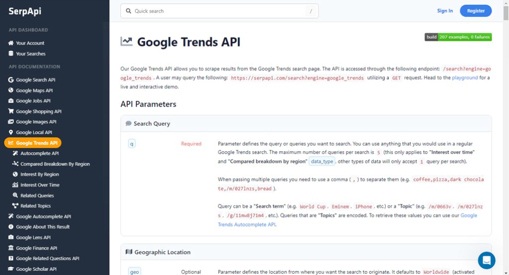 Third-party API integration code example