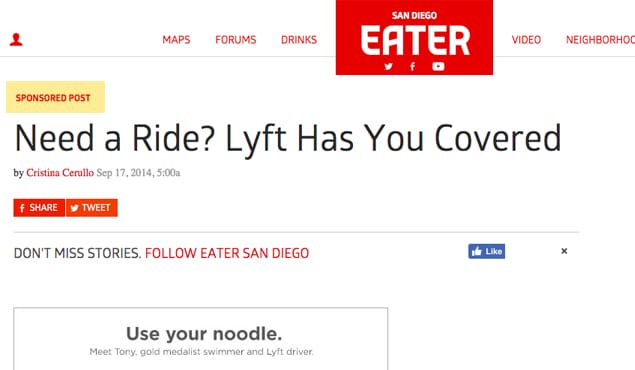 Blogger comparing guest and sponsored post content
