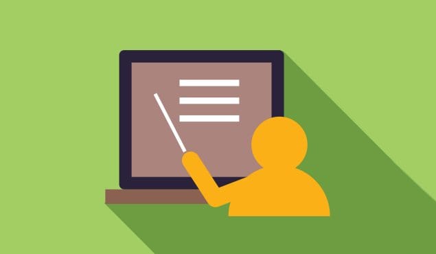 Person writing blog post on laptop