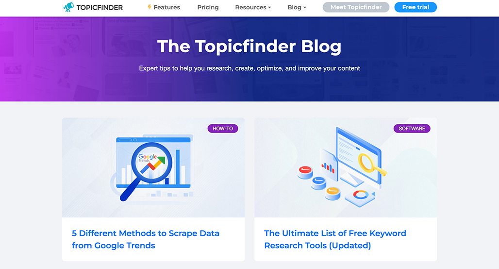 Calendar with blog publishing schedule marked