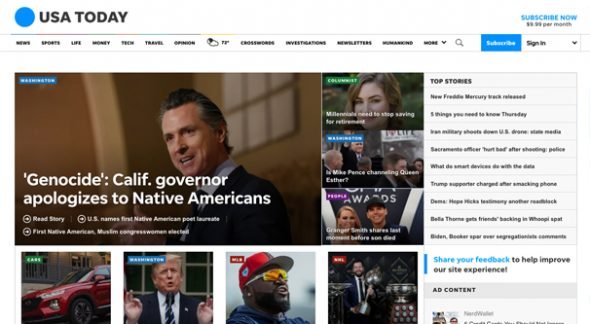 USA Today Business Spotlight feature article display