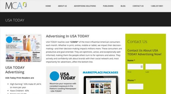 USA Today Business Spotlight feature article example