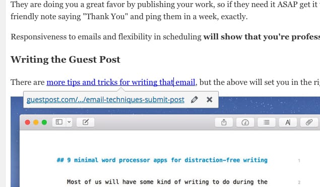 Guest post guidelines checklist on paper