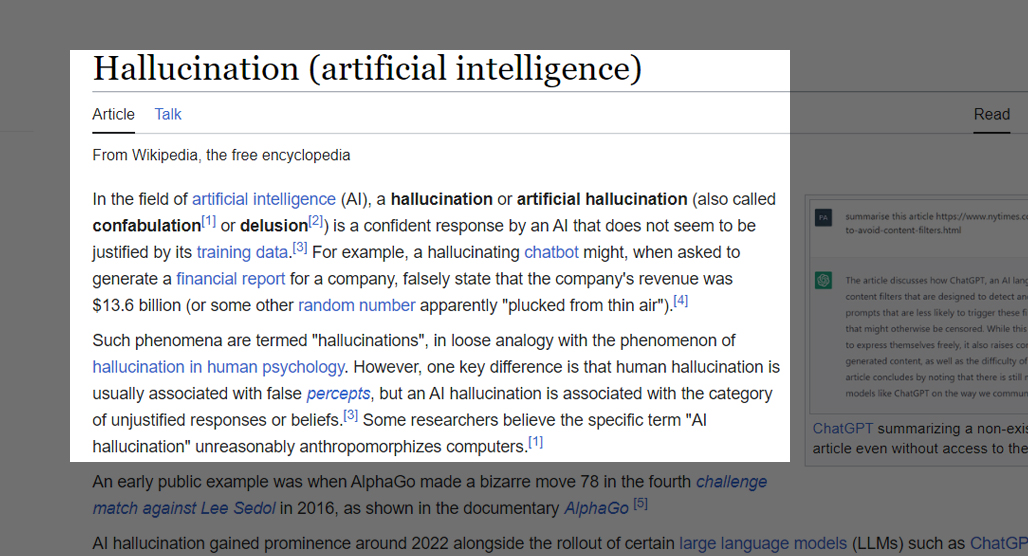 Person reviewing AI-generated text on screen