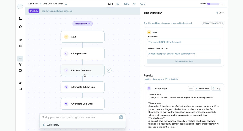 Copy.ai writing tool interface screenshot