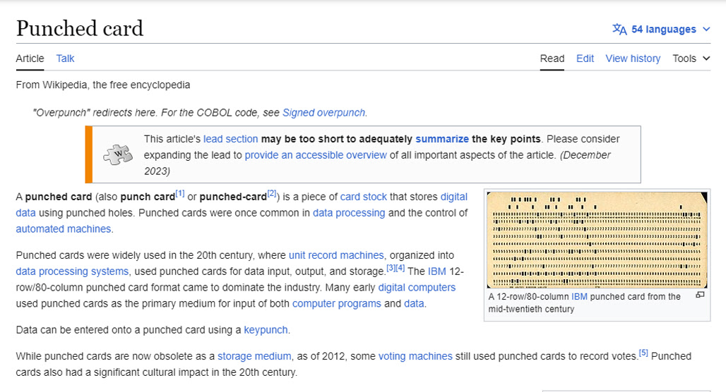 Text being analyzed by a computer system