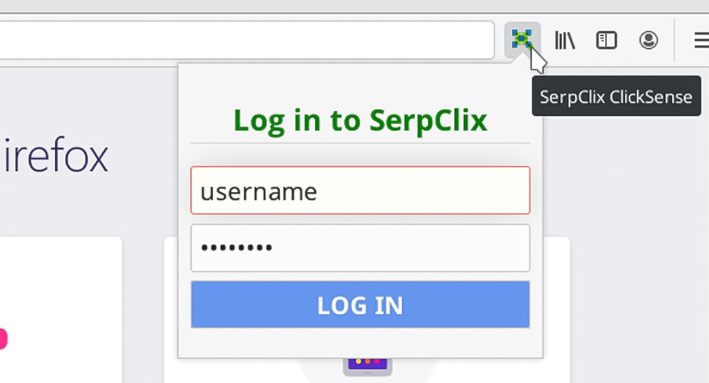 SerpClix user dashboard interface overview