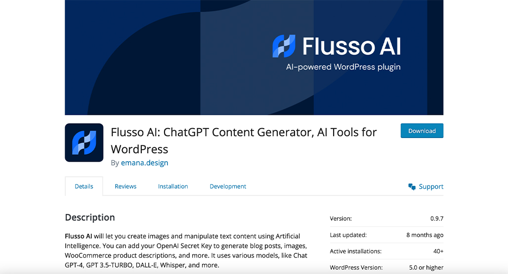 ChatGPT generating product description in WordPress