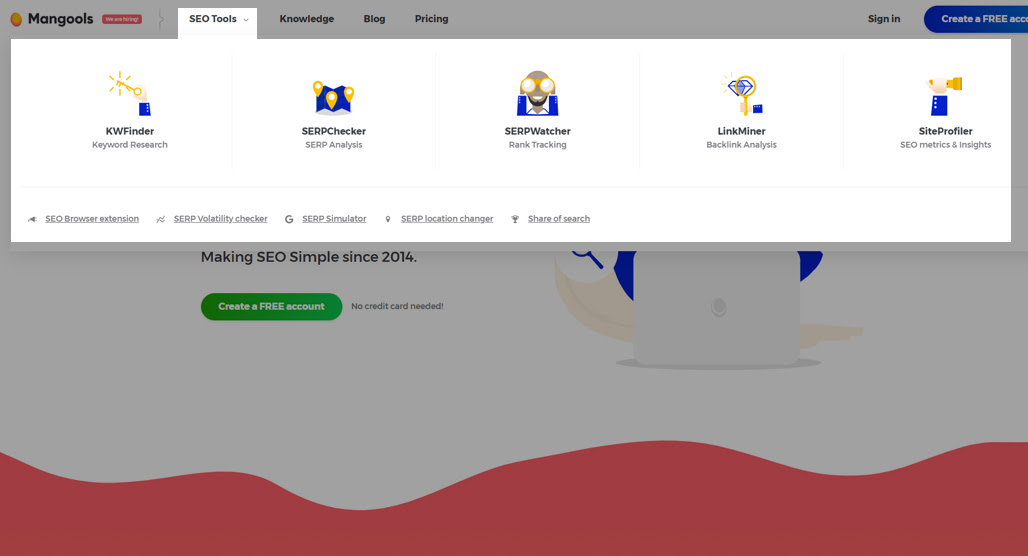 Ahrefs and Mangools SEO tools comparison chart
