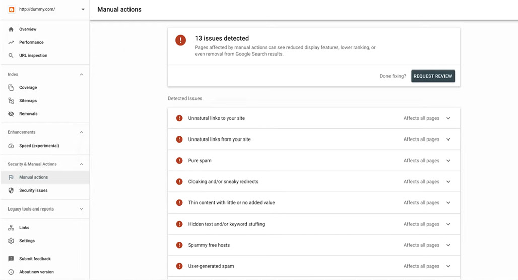 Semrush disavow tool toxic backlinks interface