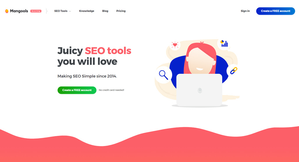 Mangools SEO tool dashboard interface overview