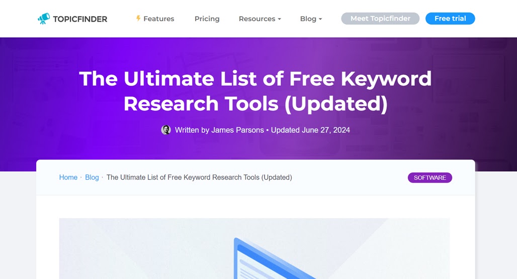 Free SEO tools on a computer screen