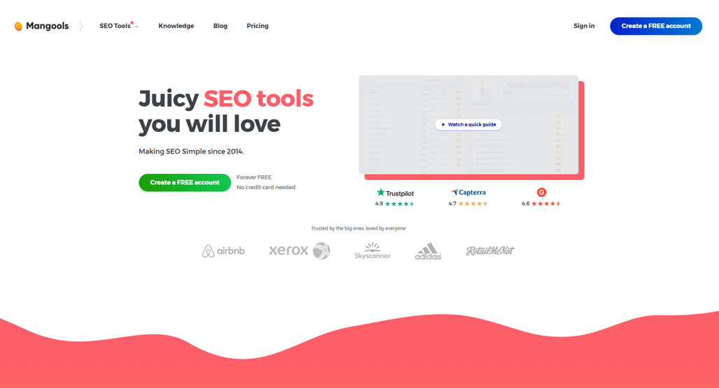 Affordable SEO tools comparison chart 2024