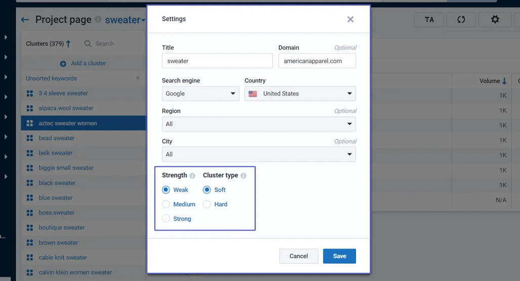 Serpstat keyword research dashboard interface