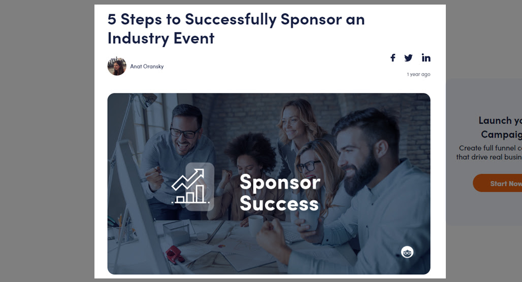 Blogger sponsoring a local community event