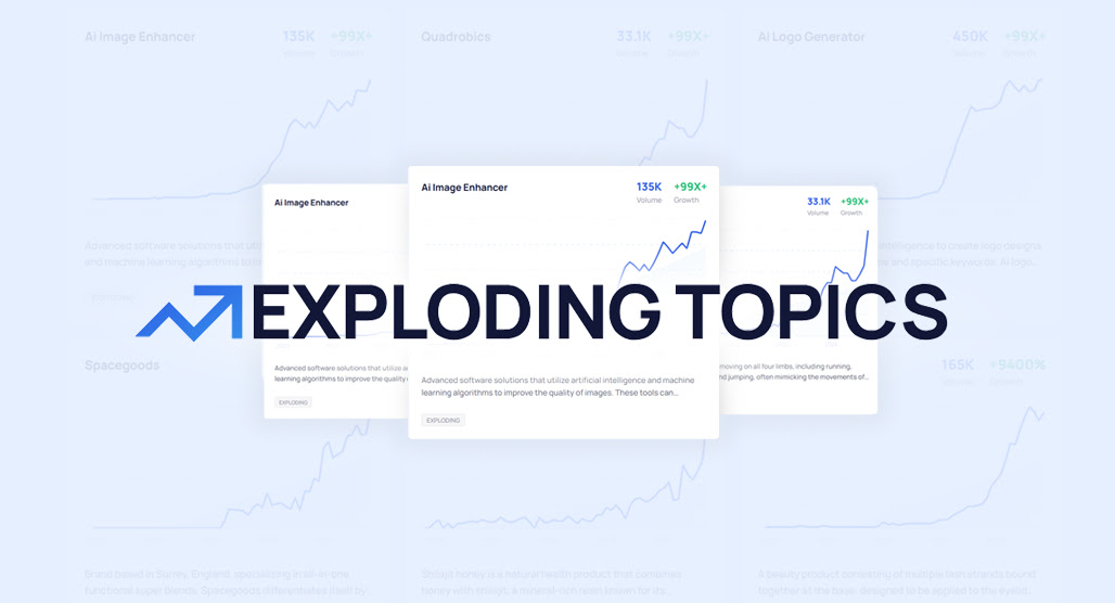Exploding Topics platform interface screenshot