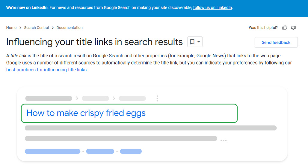 Person shortening a long website title