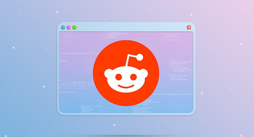 Reddit logo on orange background