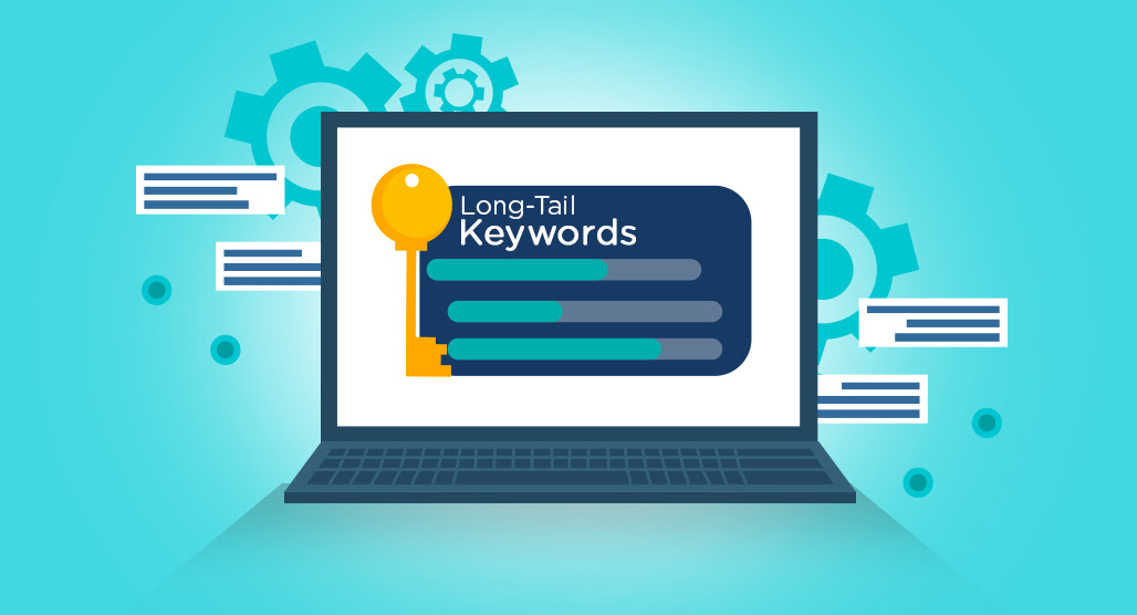 Search bar with long-tail keyword typed