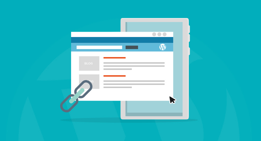 WordPress blog post with automatic links