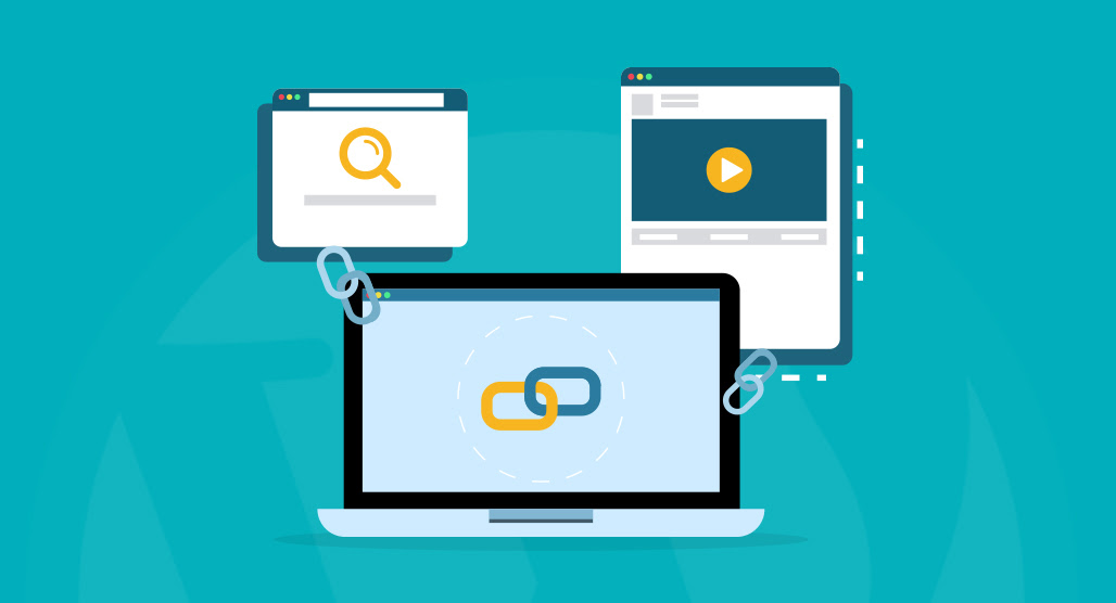 WordPress post editor with automatic linking options