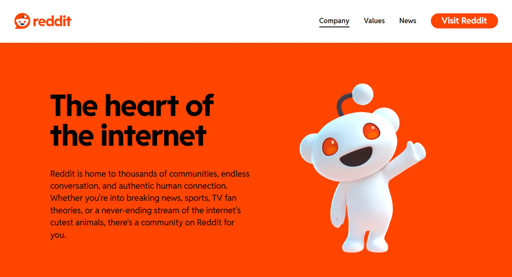 Reddit logo on mobile screen