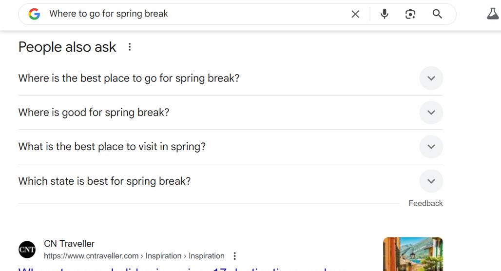 Calendar showing trending news headlines