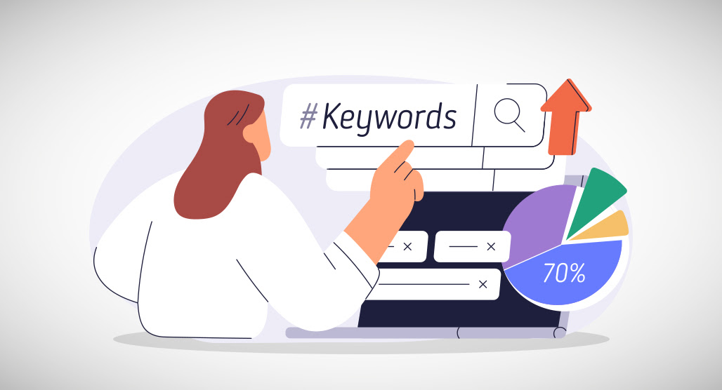 Sorting keywords in a spreadsheet tool
