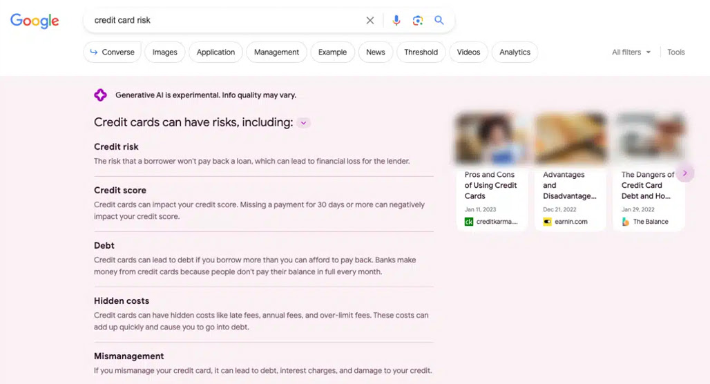 Keyword research dashboard showing search metrics