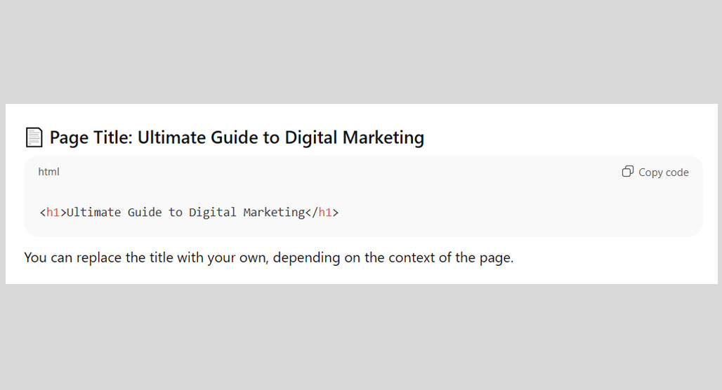 SEO keywords visible on webpage content