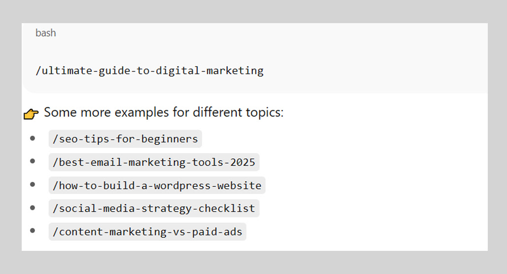 Partially visible keywords in website content