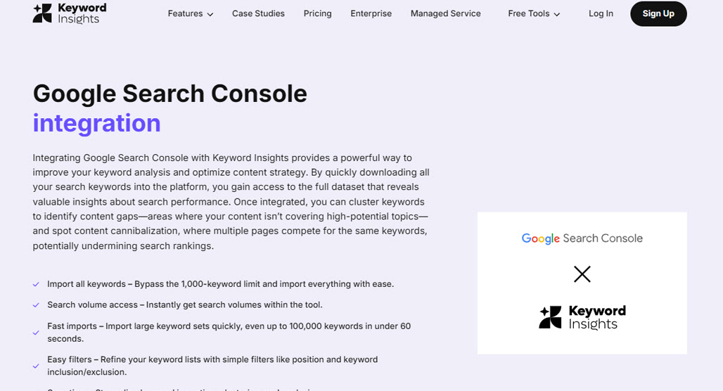 Keyword Insights dashboard showing research results