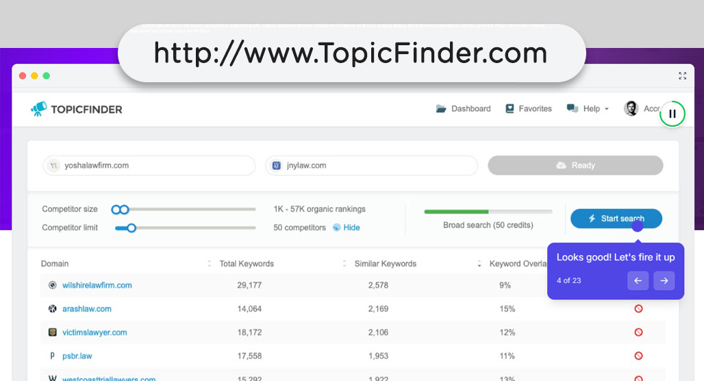Partially visible keywords in website content
